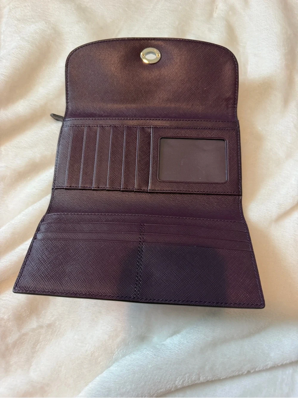 Vintage Coach Women's Leather Turnlock Wallet - Plum